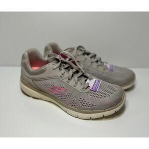 SKECHERS Flex Appeal 3.0 Athletic Taupe Shoes #13059 Pink Casual Womens 6.5